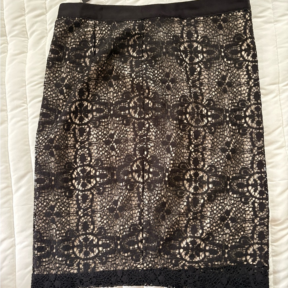 The Limited Black Lace Pencil Skirt